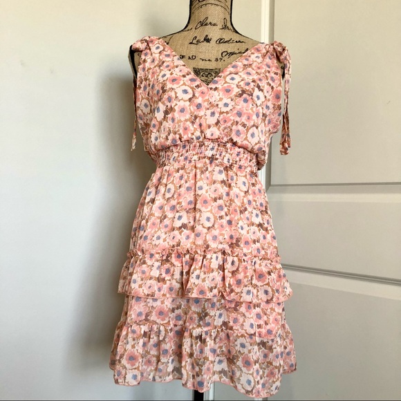 Adorable Whimsical Floral Mini Dress - Picture 2 of 4